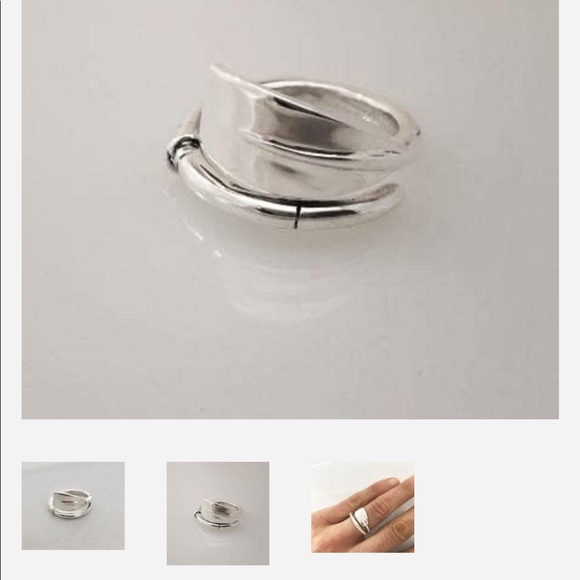 Rubini Jewelers Sterling Silver Oar Wrap Ring - Picture 5 of 6